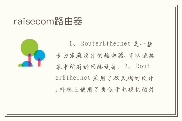 raisecom路由器